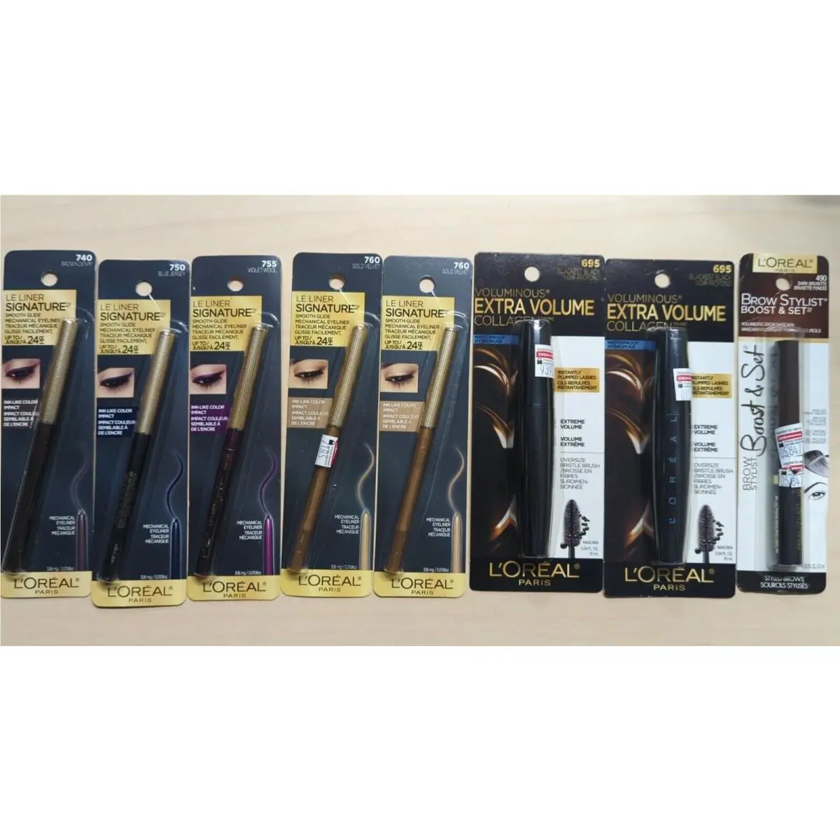 L`oréal Lot Of 8 - L’oreal Mix Makeup Eye Liner Mascara - Multiple Colors