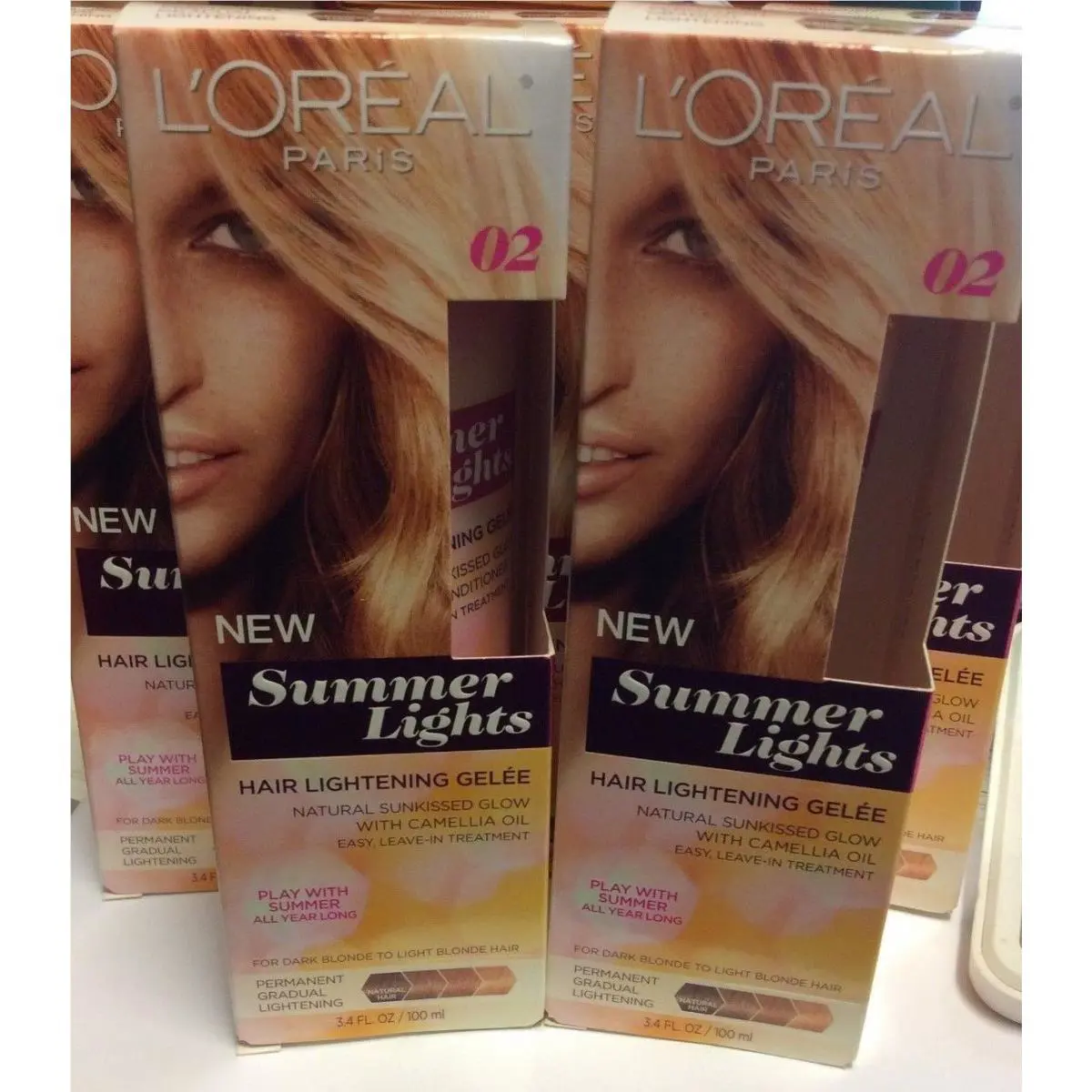 5 X L`oreal Paris Summer Kit Dark Blonde to Light Blonde Hair 02 W/camellia Oil