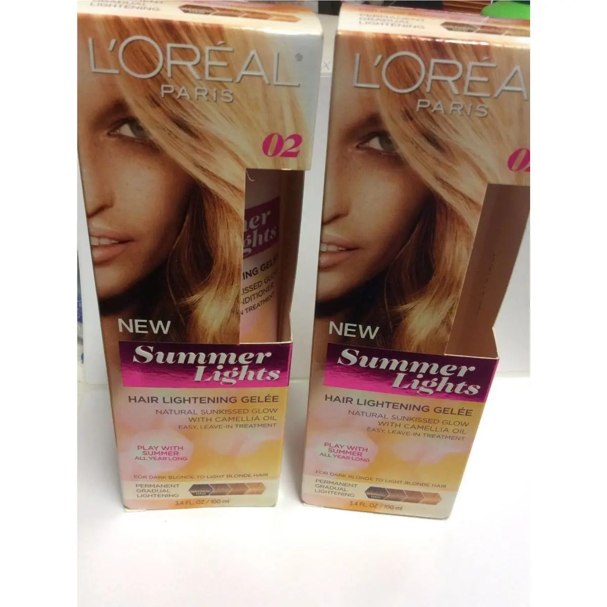 2 X L`oreal Paris Summer Kit Dark Blonde to Light Blonde Hair 02 W/camellia Oil