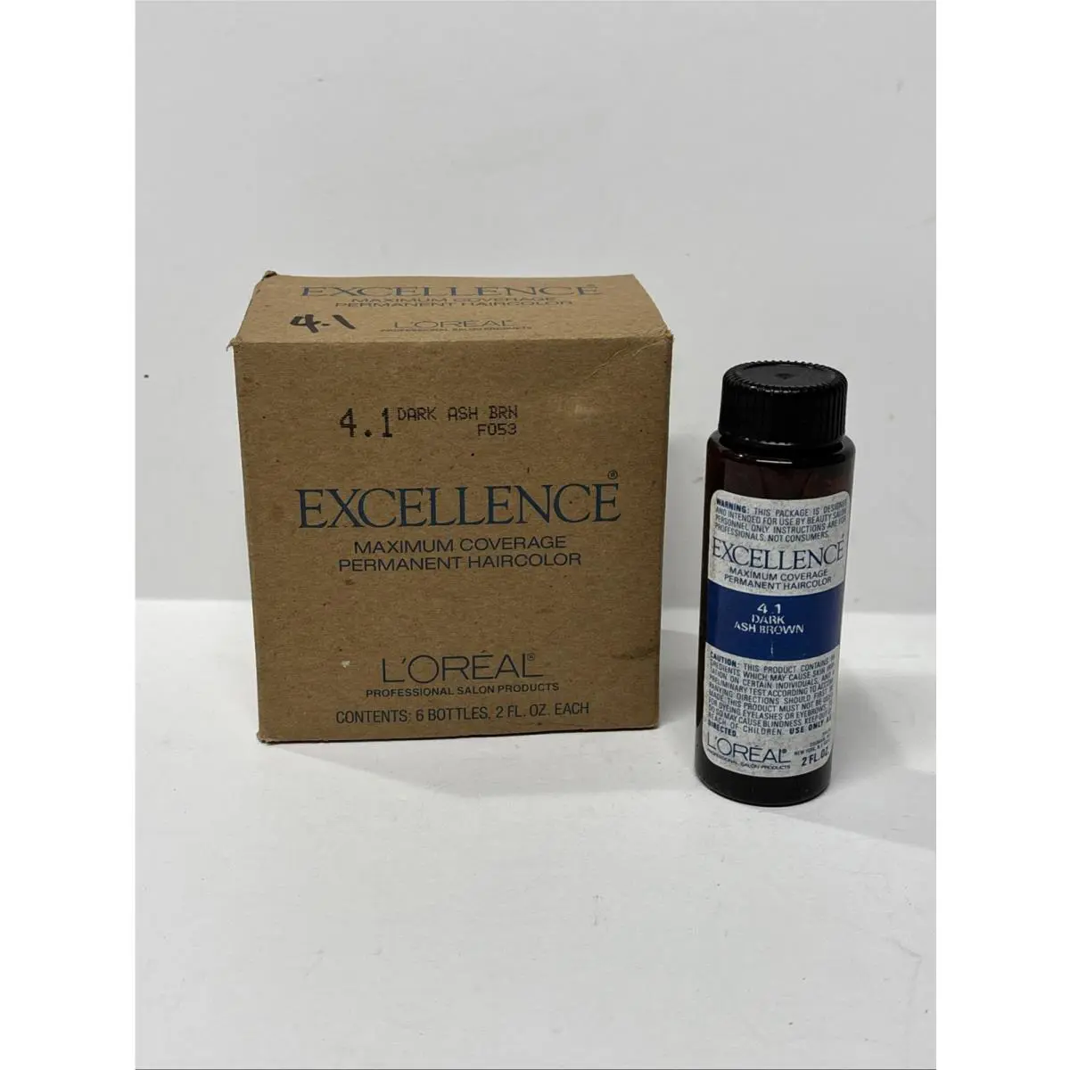6 - L`oreal Excellence Maximum Coverage Permanent Haircolor 4.1 Dark Ash Brown
