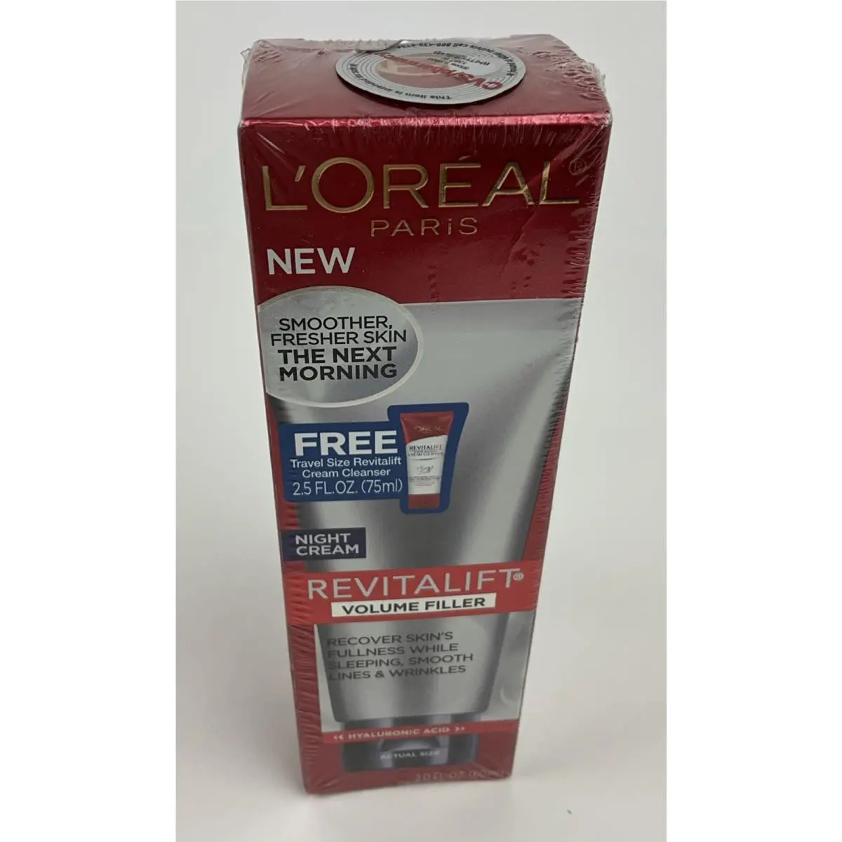L`oreal Paris Revitalift Volume Filler Night Cream 2.0 oz Loreal W/ Gift