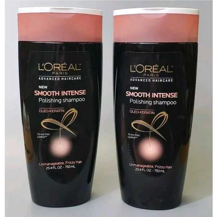 2 L`oreal Smooth Intense Polishing Shampoo 25.4 Oz. Each