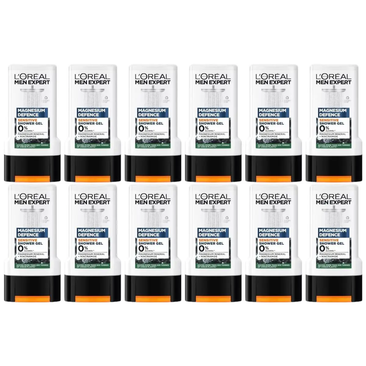 L`oréal Men Expert Magnesium Defence Sensitive Shower Gel 300ml Pack of 12