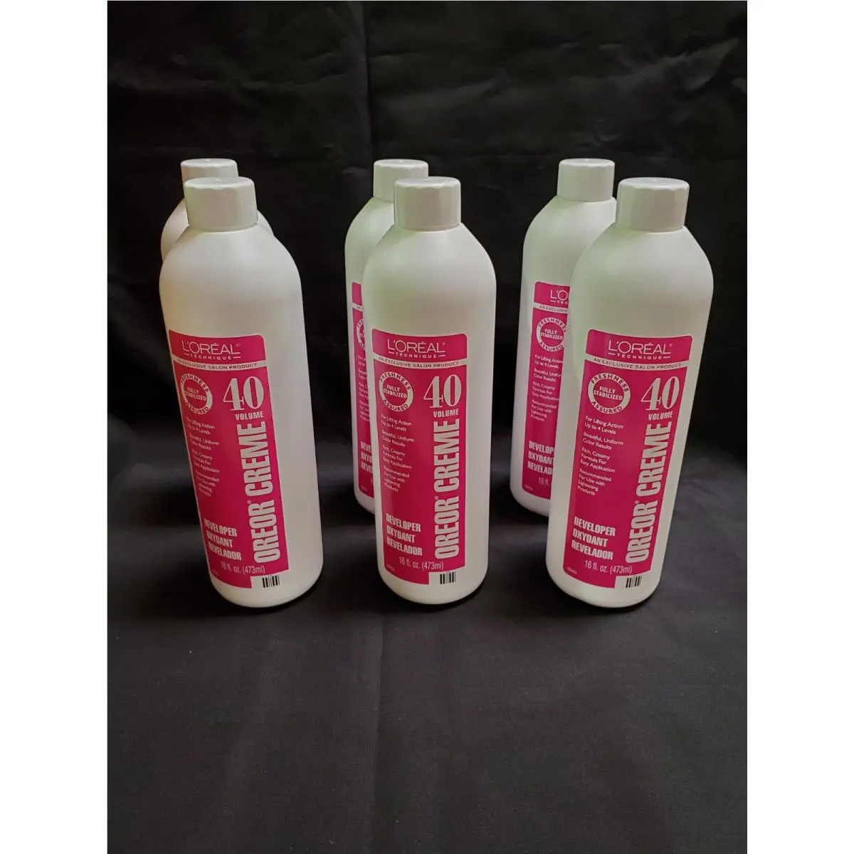 L`oreal Oreor Creme 40 Volume Developer 16 oz - Pack of 6
