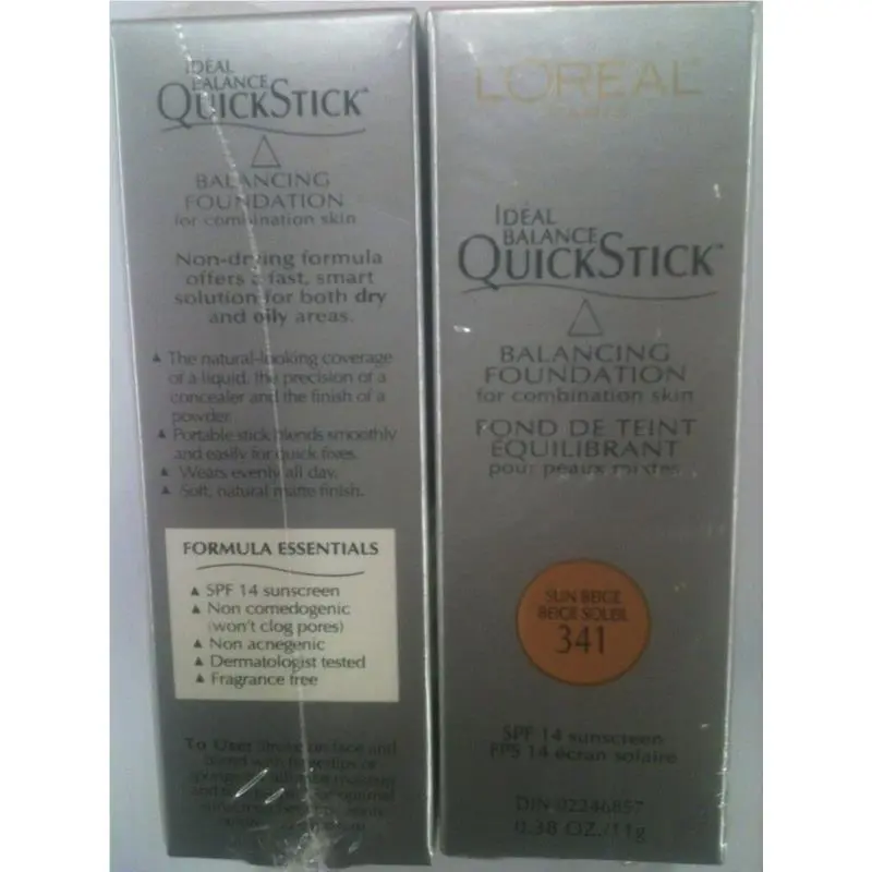 4 X Loreal Ideal Balance Quickstick Makeup Foundation Sun Beige 341 Spf 14 New