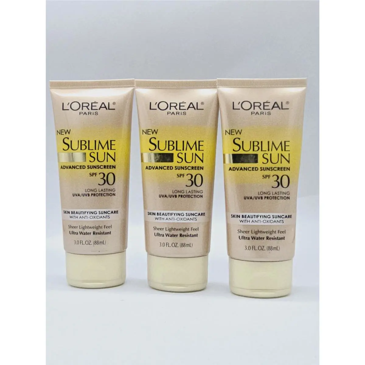 3 Pack - Loreal Sublime Sun Advanced Sunscreen Spf 30 Lotion 3 oz