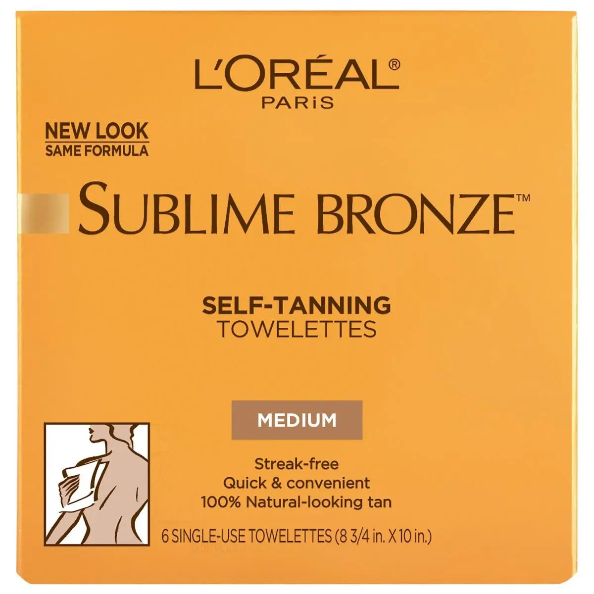 3 Pack L`oreal Paris Sublime Bronze Self-tanning Towelettes 6 Ct