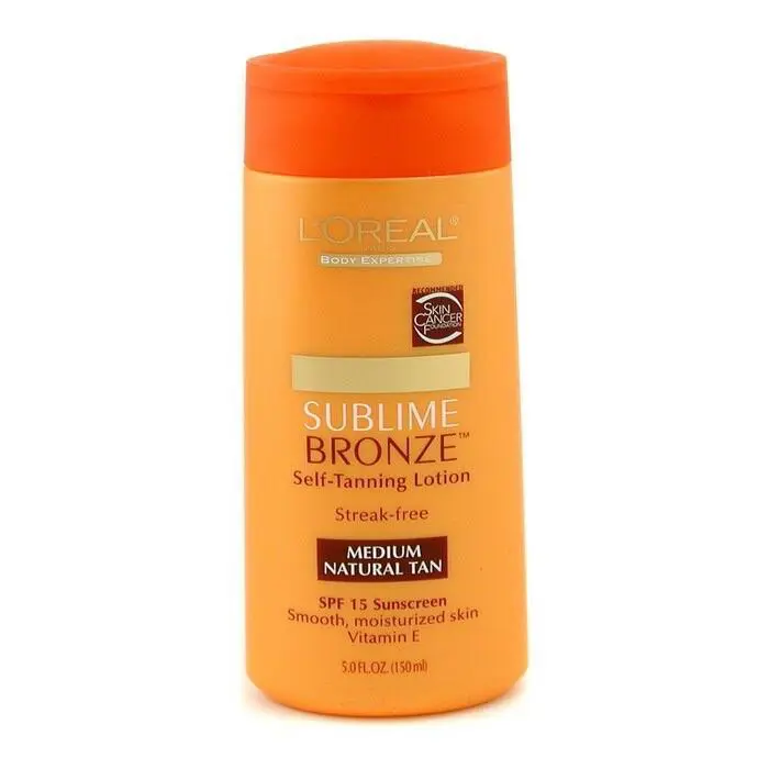 L`oréal L or al Sublime Bronze Self Tanning Lotion Medium Natural Tan Spf 15 5oz /150 ml