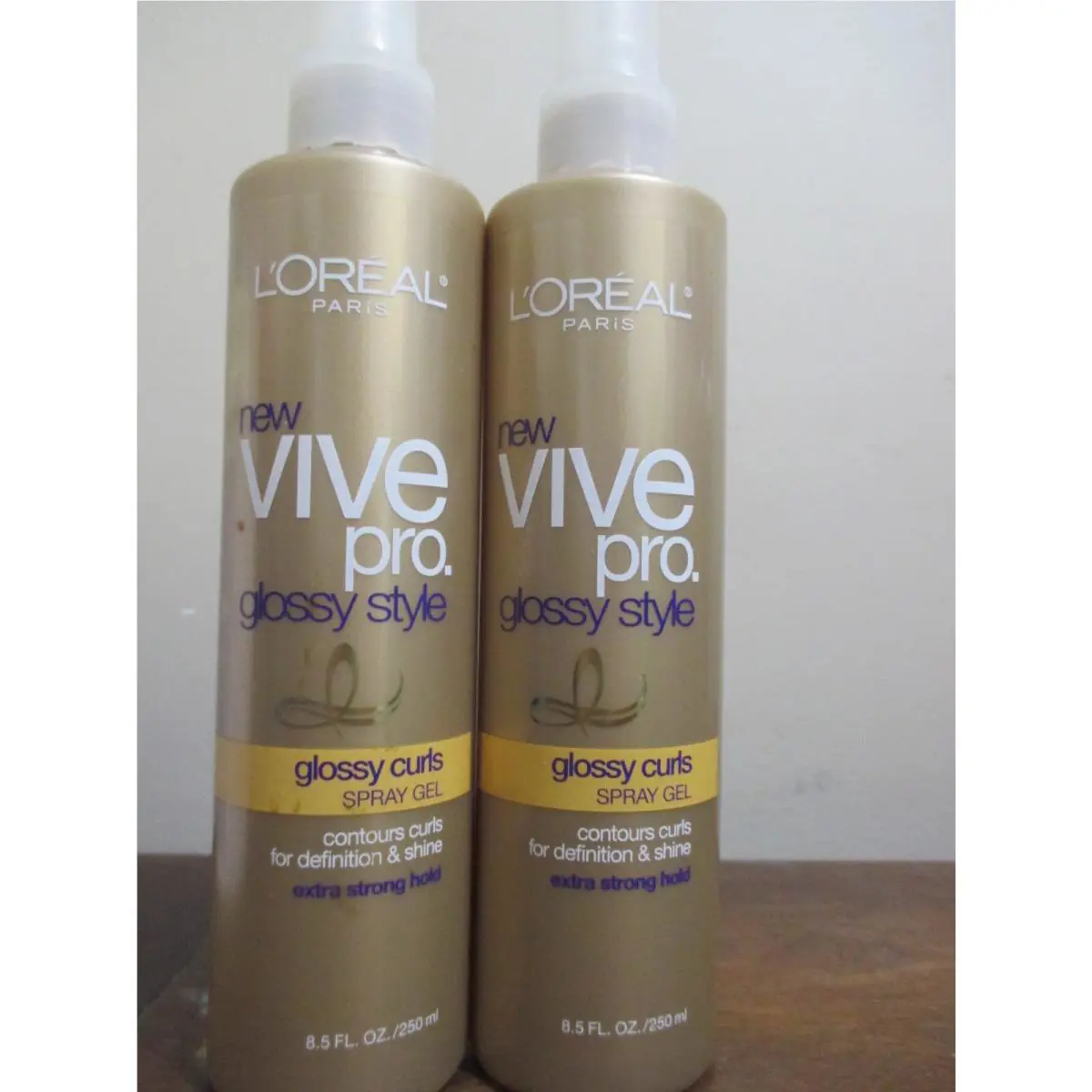 2x Loreal Vive Pro Glossy Style Glossy Curls Spray Gel Extra Strong Hold 8.5 oz