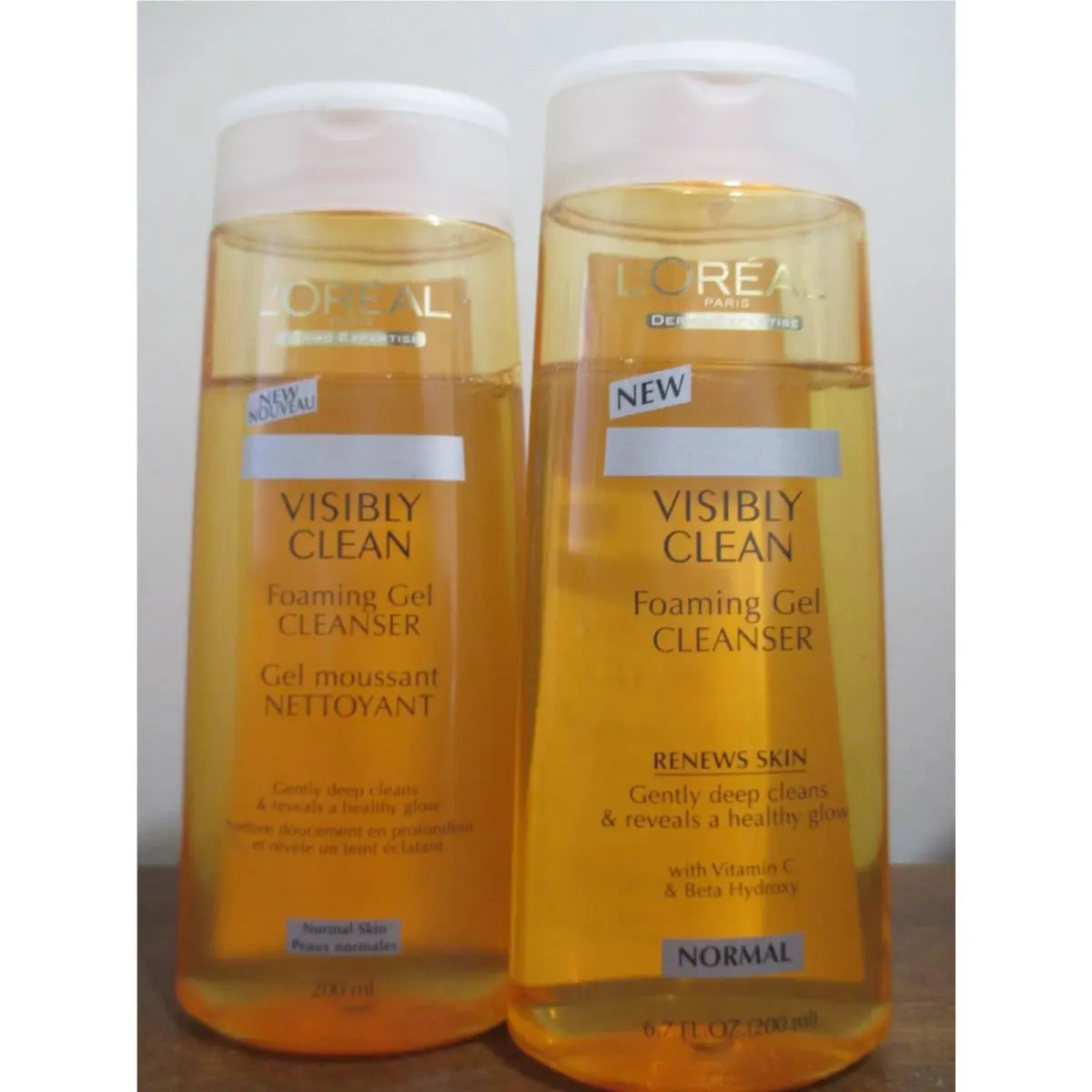 2x Loreal Visibly Clean Foaming Gel Cleanser 6.7 on Normal sk