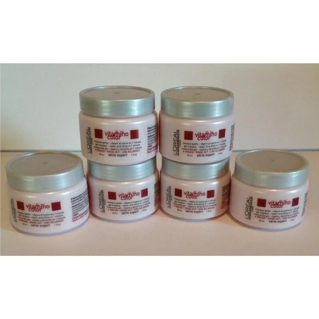 L`oreal Serie Expert Vitamino Color Protecting Gel Masque 1oz 6 Pack