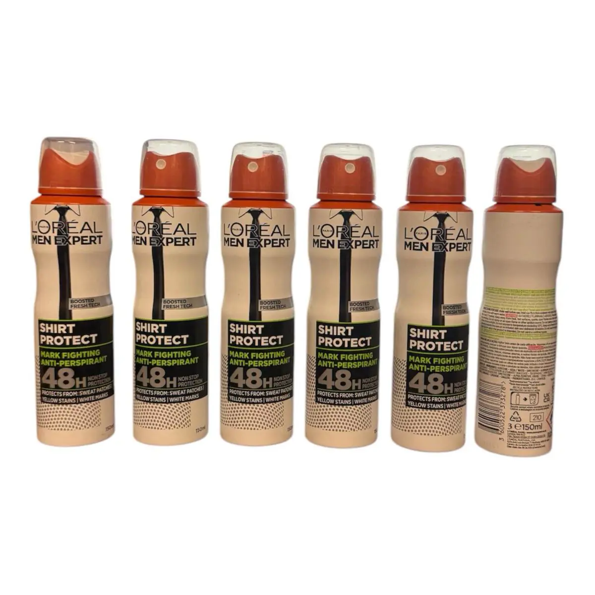 L`oreal Men Expert Shirt Protect Antiperspirant Spray 150 ML Each 6 Packs