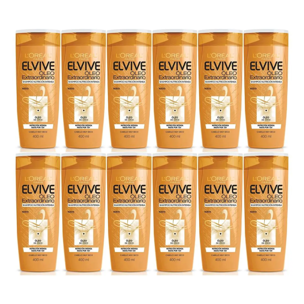 L`oréal Paris Elvive Oleo Extraordinario Shampoo 13.5oz 400ml Pack of 12