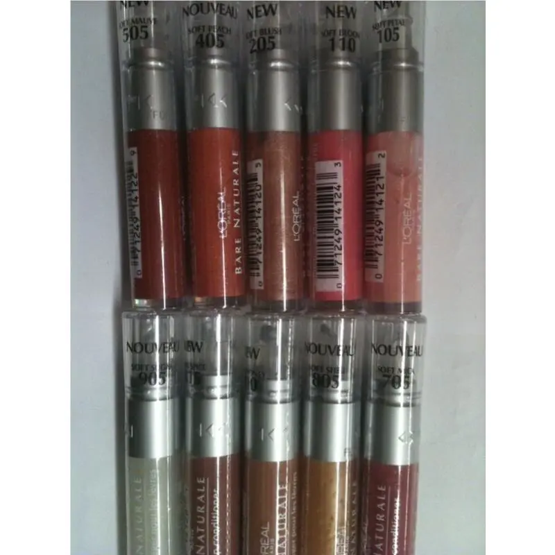 50 X L`oreal Bare Naturale Gentle Lip Conditioner Gloss Assorted 10 Shades New
