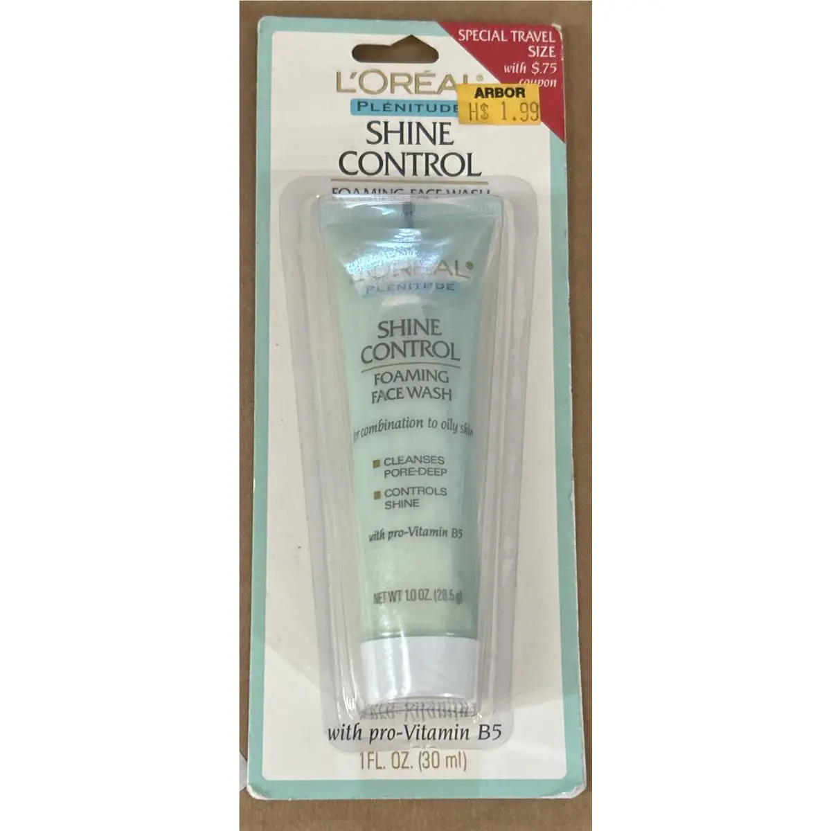 L`oréal Plenitude Shine Control Foaming Face Wash 1 Oz. with Pro Vitamin B5