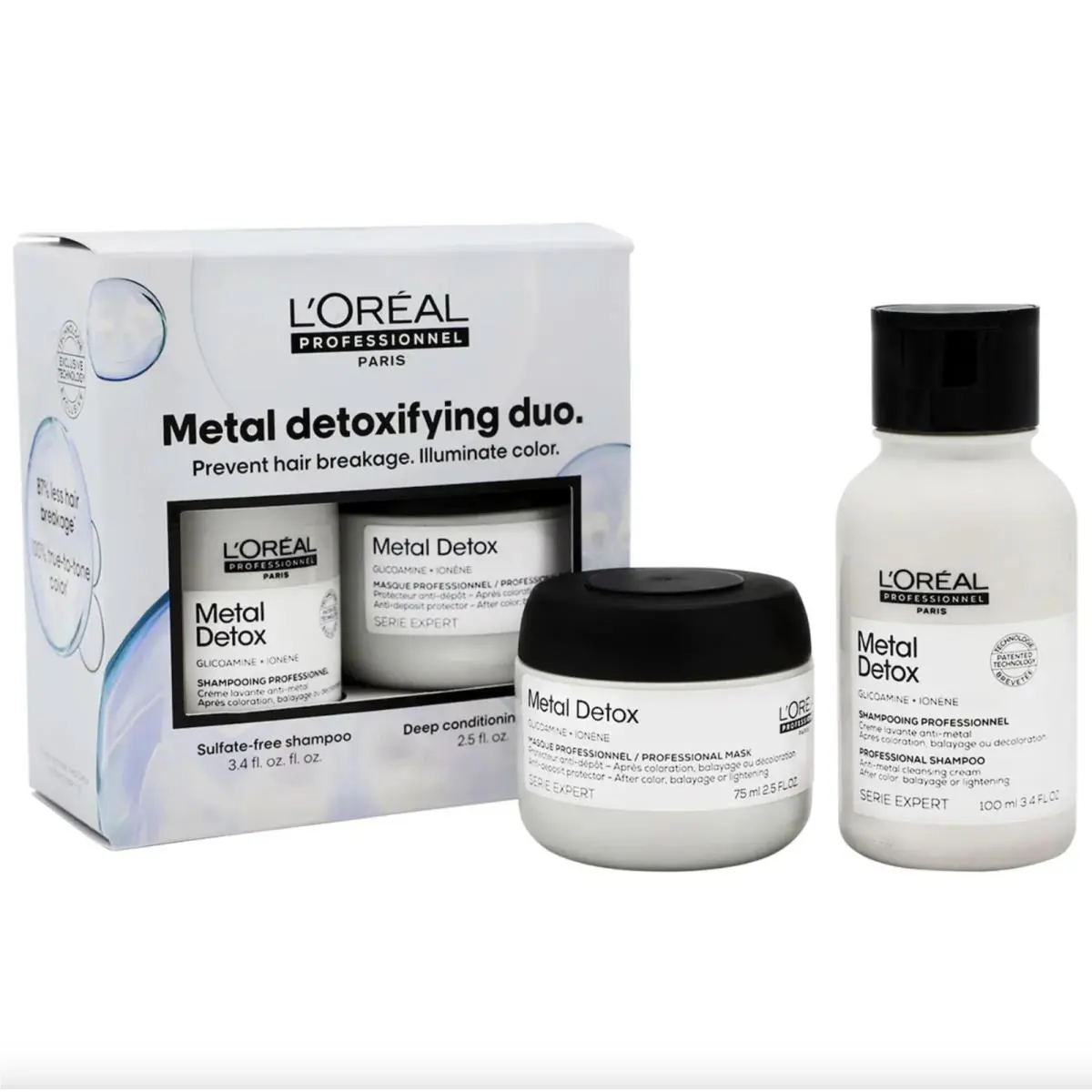L`oréal Professionnel Metal Detox Shampoo Hair Mask Starter Set 2 Pcs
