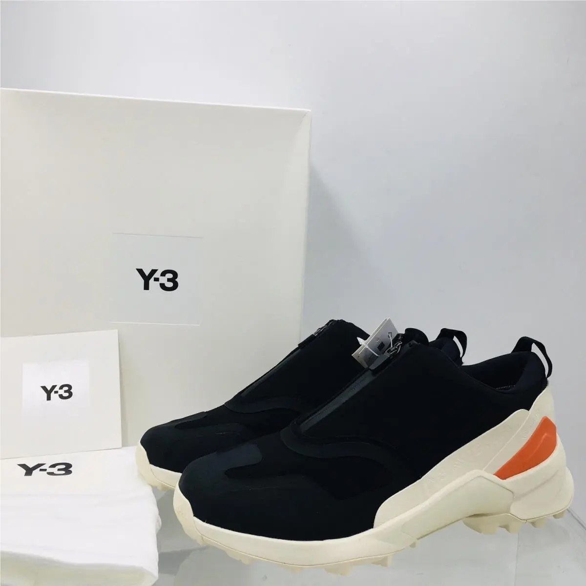 Size 9 Men’s -  Y-3 Terrex Swift R3 Gore-tex Black/cream/ White/ Orange by Adidas