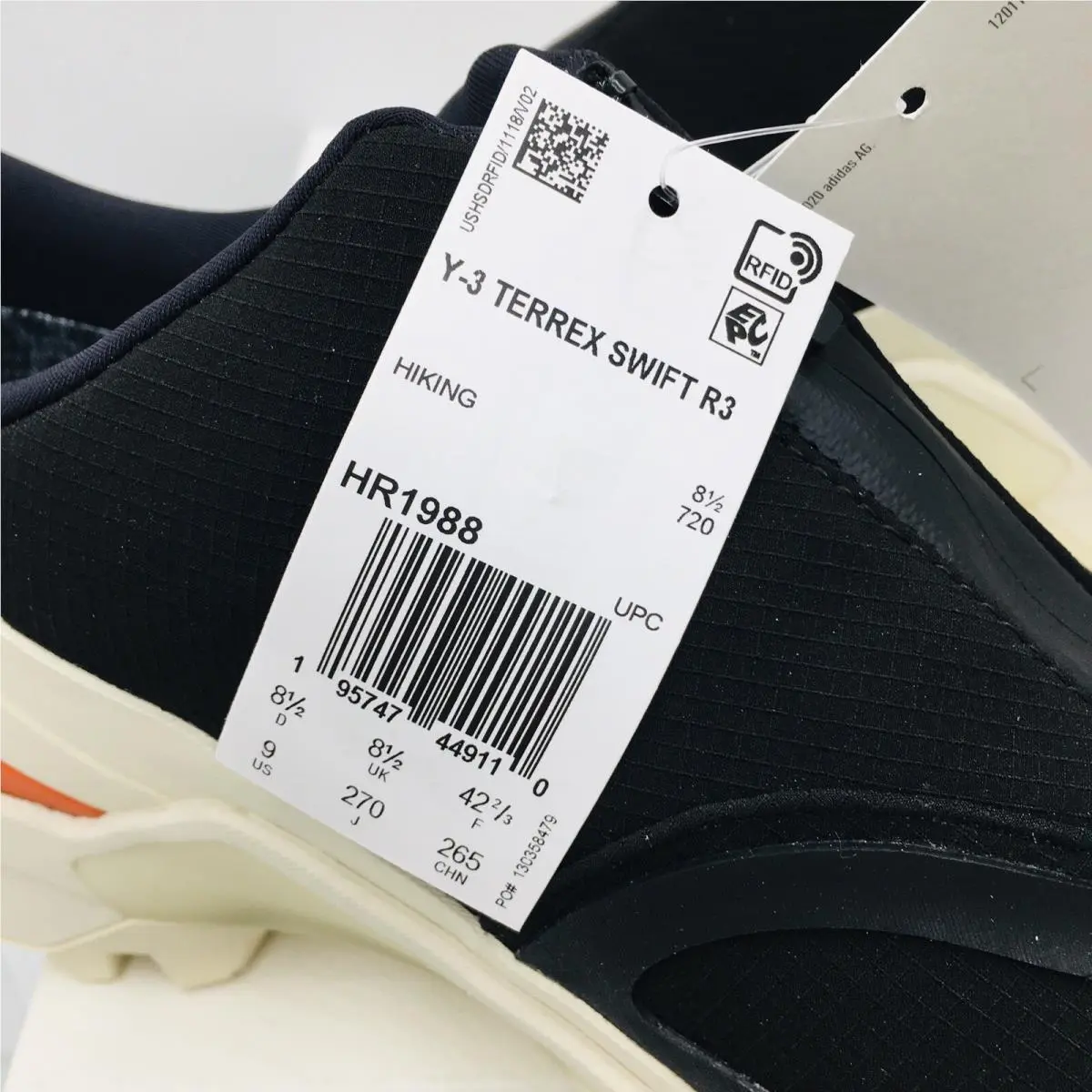 Adidas shoes - adidas Y-3 - HR1988 - Black/ White/ Cream/ Orange (UPC: 195747449110) 15