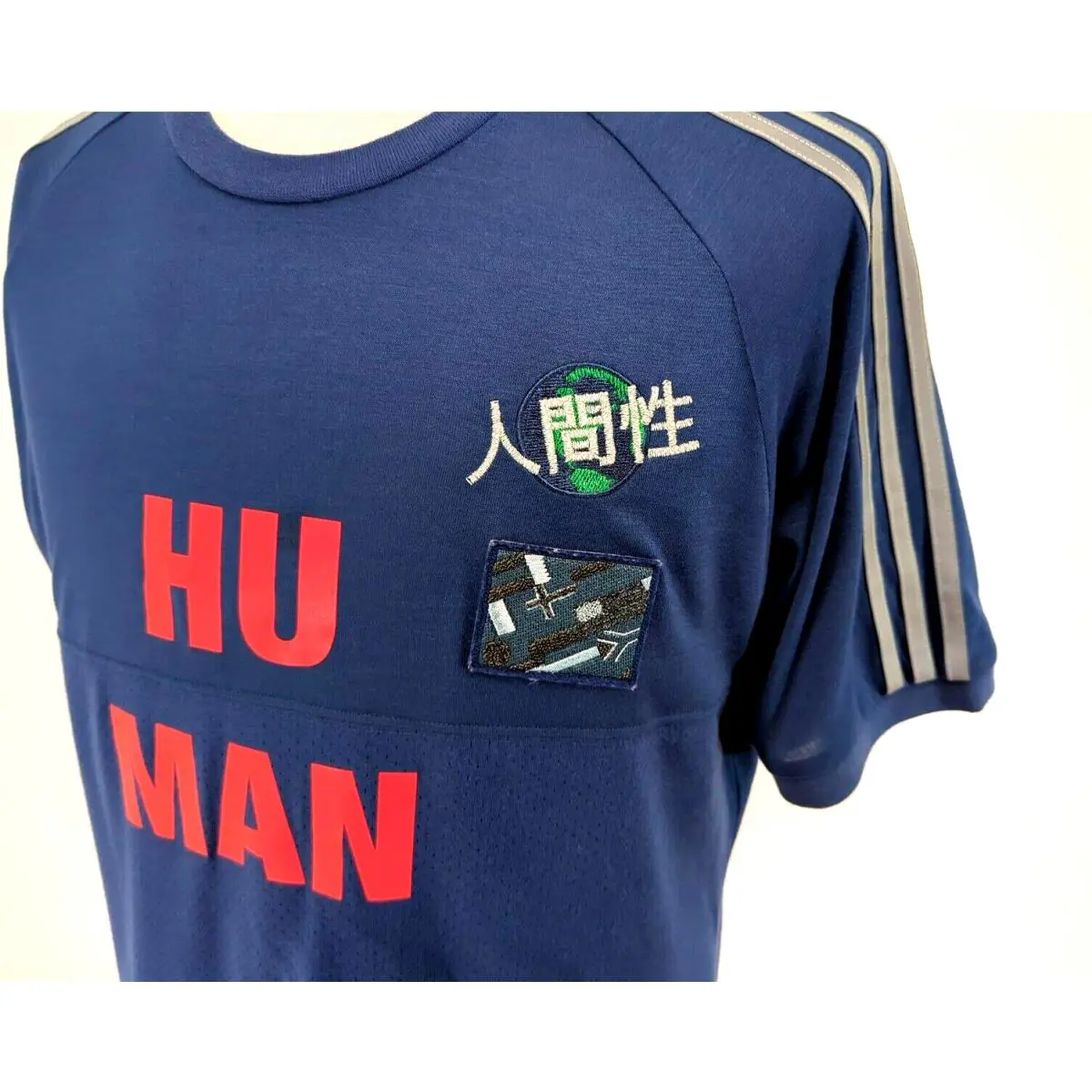 Adidas Pharrell Williams Human Race Tee - BJ9086 - Blue - Size Small