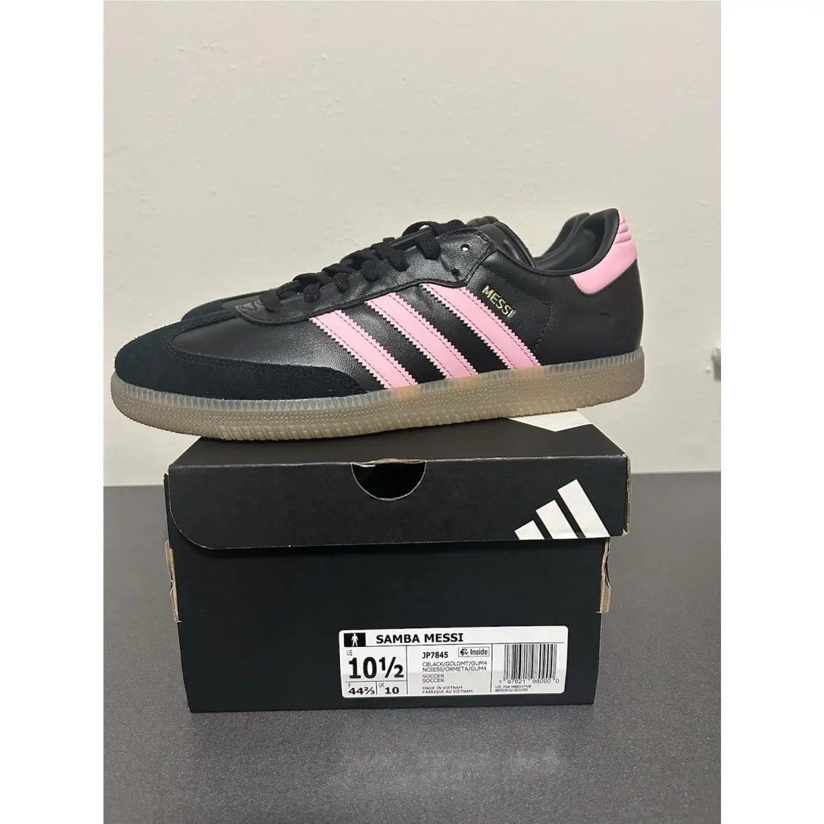 Adidas Samba X Messi Black and Pink Men’s Size 10.5 Inbox Shoes