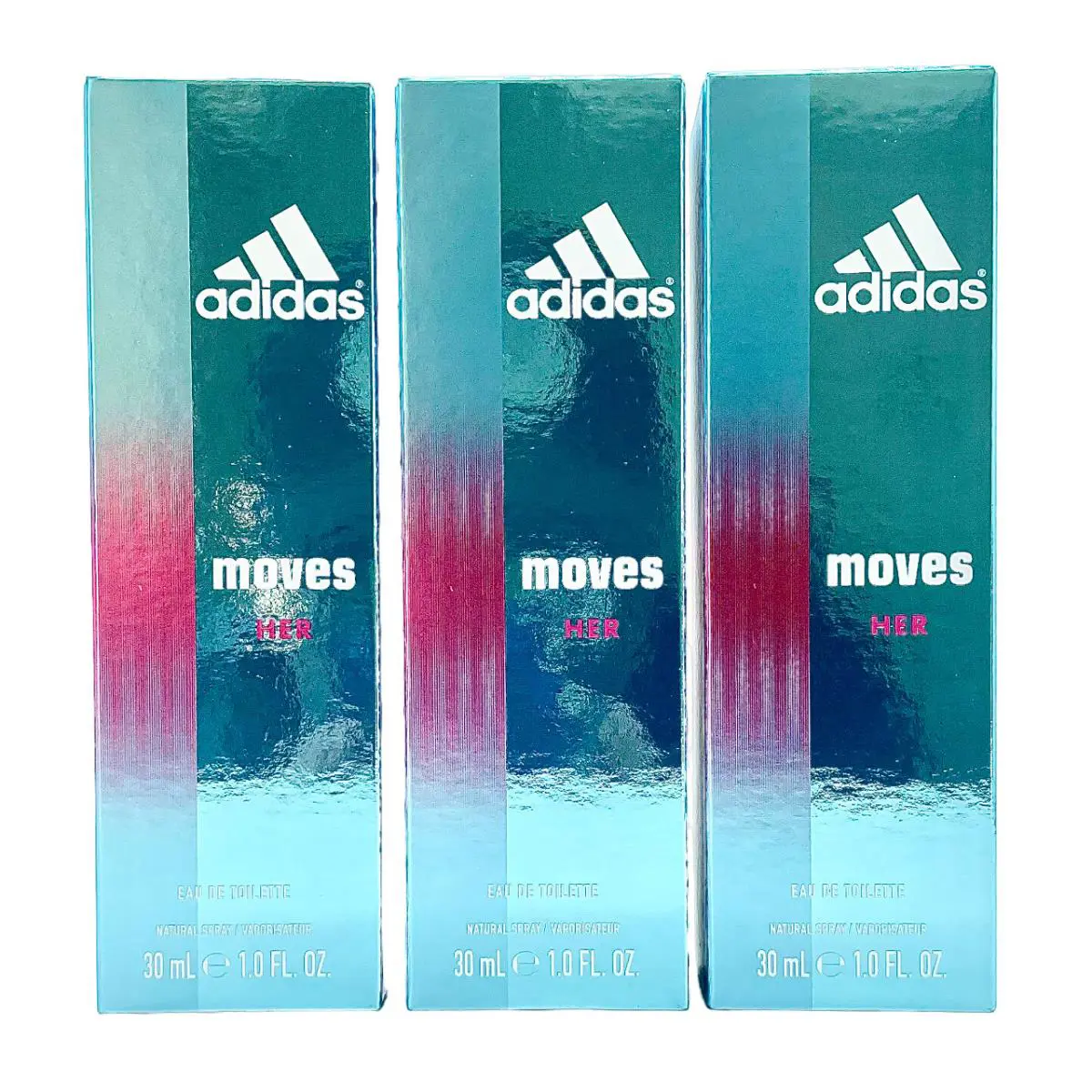3 Pack - Adidas Moves For Her 1.0 oz Edt Spray