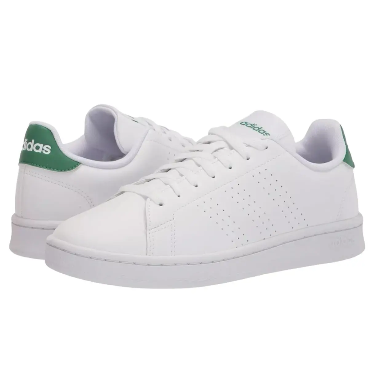 Adidas Essentials Advantage Tennis Shoe Sneakers GZ5300 Men`s Size 11.5 - WHITE/GREEN