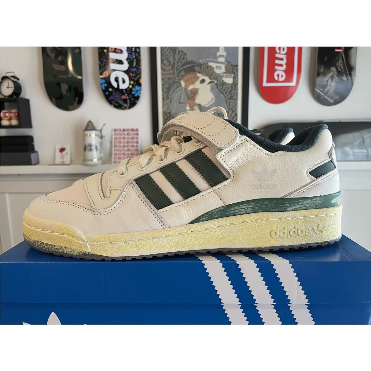 Adidas shoes - adidas Forum 84 - Forum - HR0558 - FTWWHT/GREOXI/FTWWHT (UPC: 195743540750) 0
