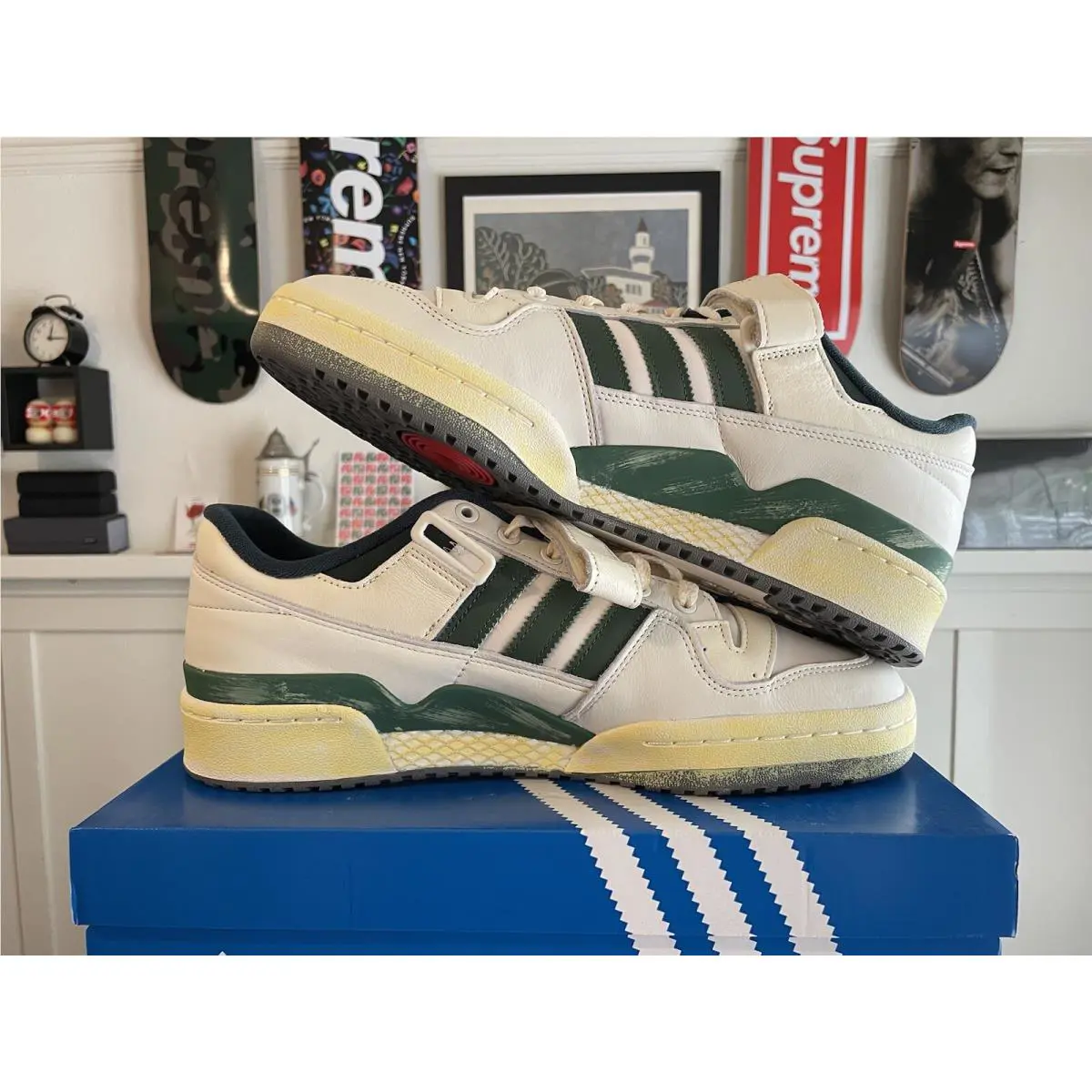 Adidas shoes - adidas Forum 84 - Forum - HR0558 - FTWWHT/GREOXI/FTWWHT (UPC: 195743540750) 4