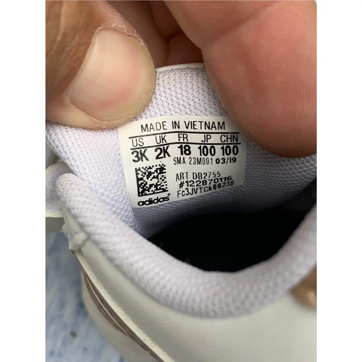 Adidas shoes - White & Copper Stripes 8