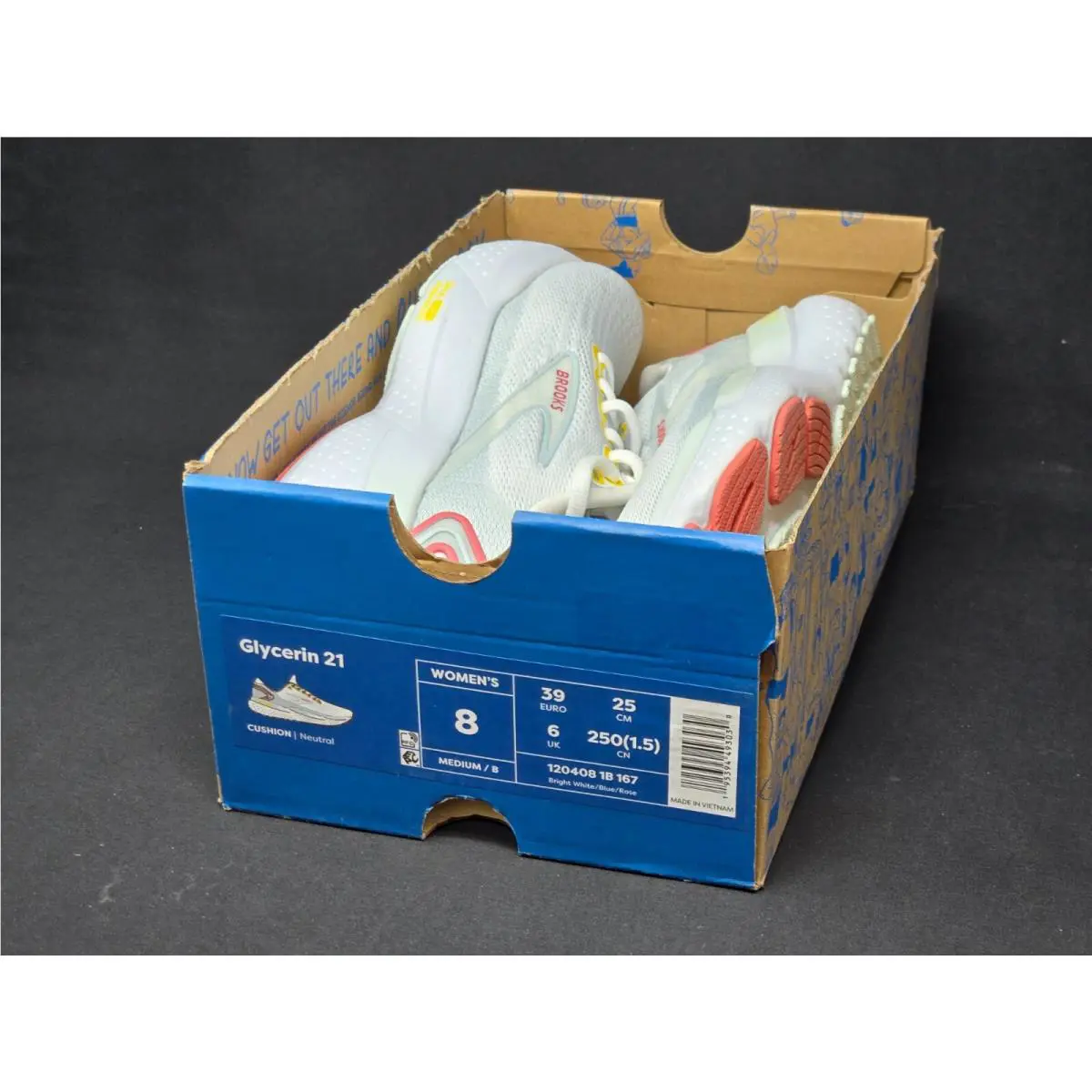 Brooks shoes - Brooks Glycerin 21 - Glycerin - 1204081B167 - White 7