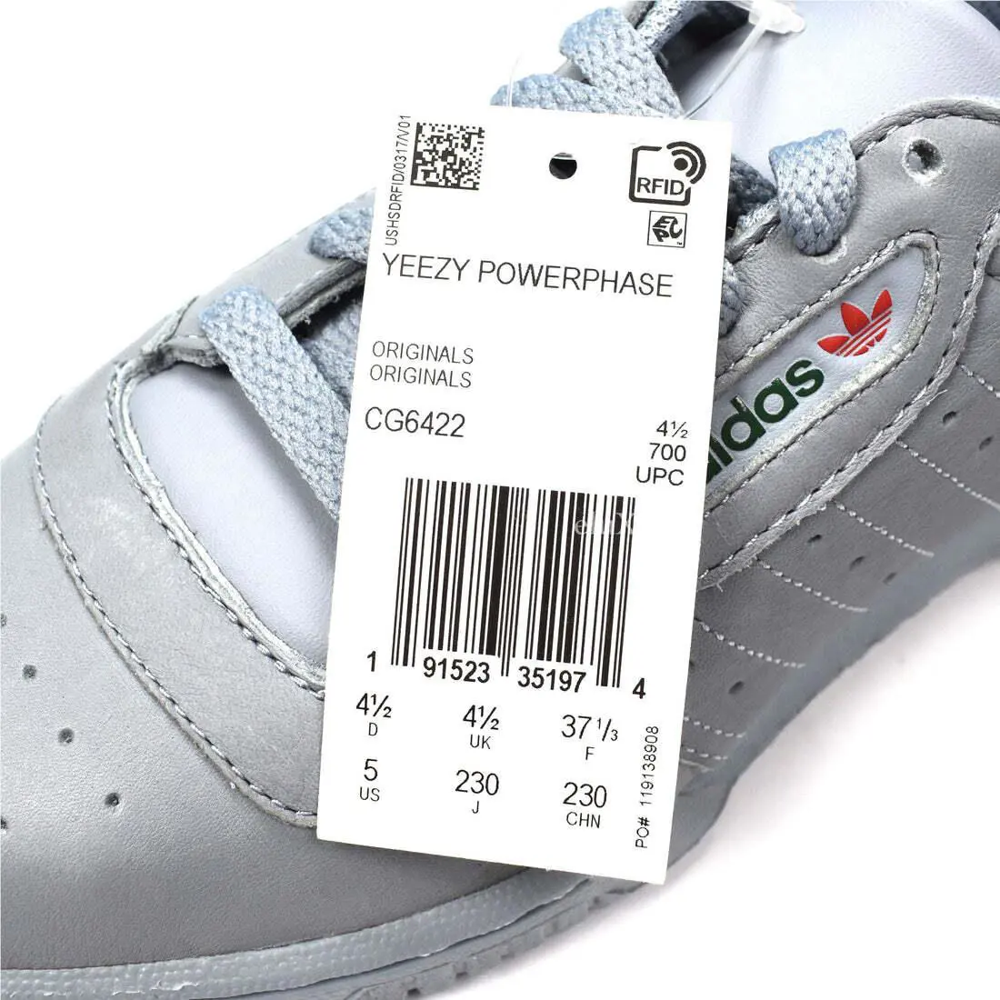 Adidas shoes - adidas Yeezy Powerphase - Yeezy Powerphase - CG6422 - Gray 14