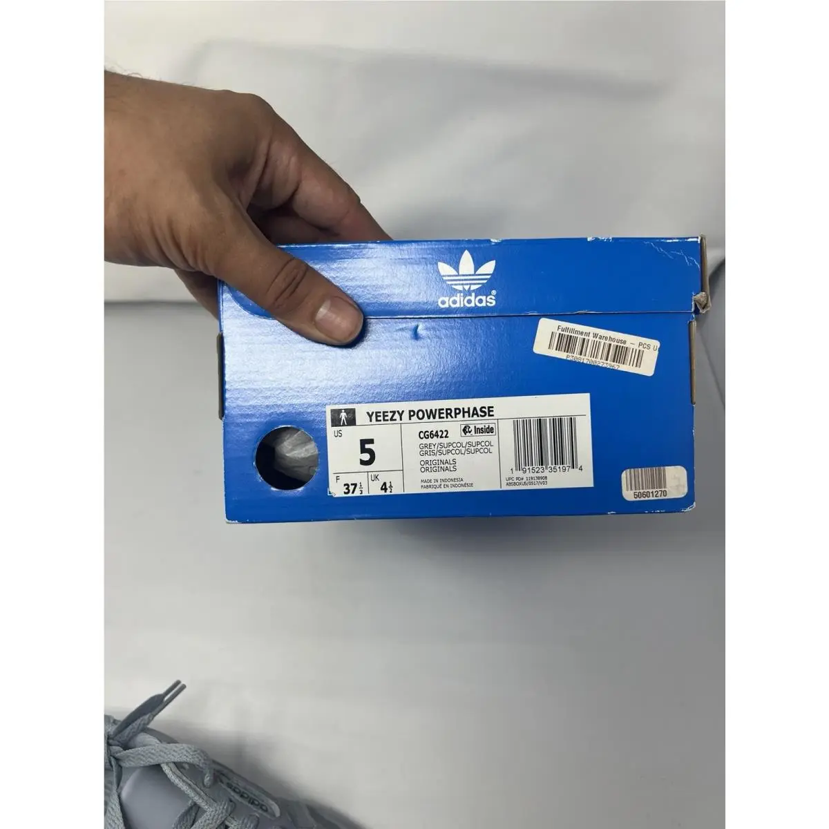 Adidas shoes - Adidas Men`s Yeezy Powerphase Calabasas - CG6422 - Grey 7
