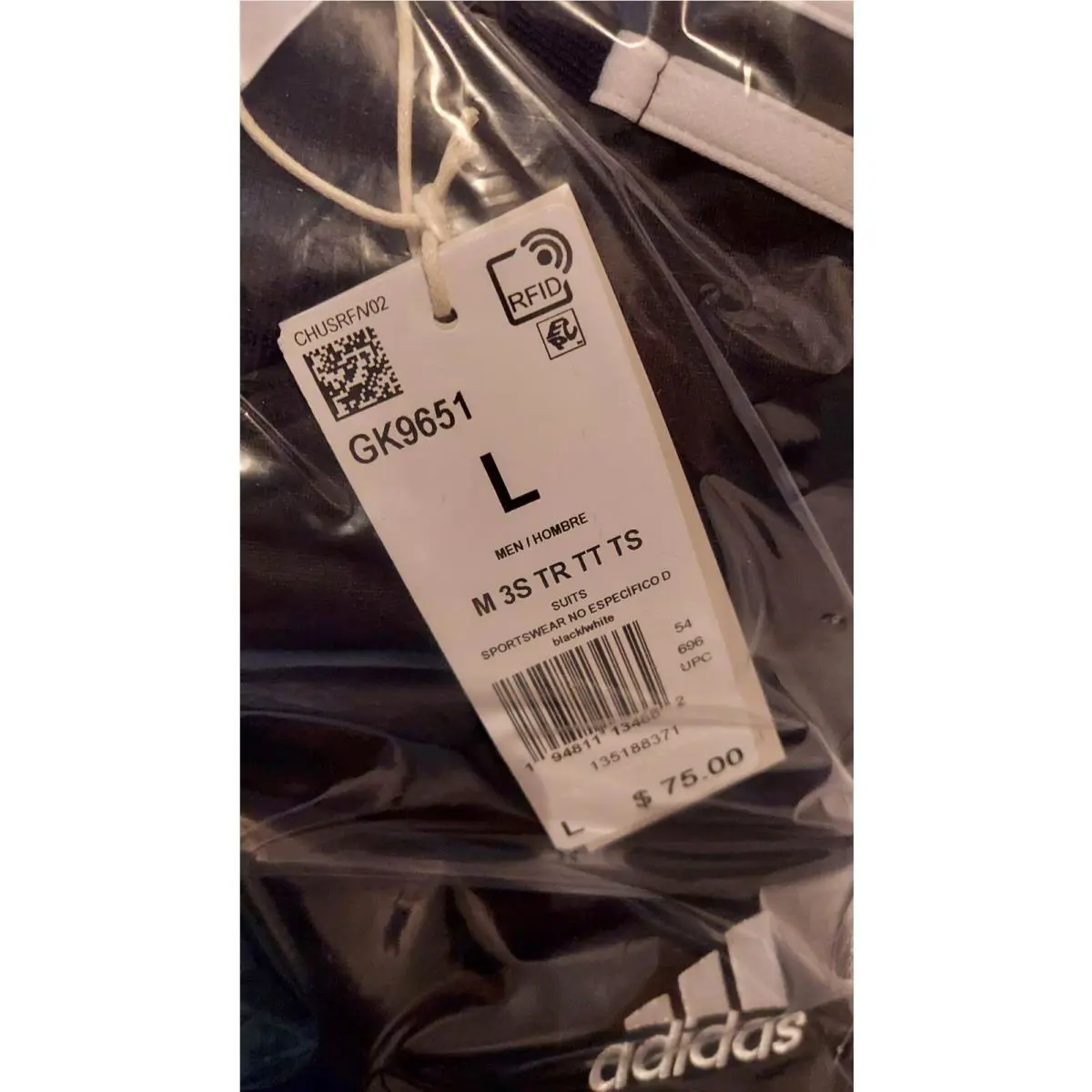 Adidas clothing - GK9651 - GK9651 - Black / White (UPC: 194811134662) 3