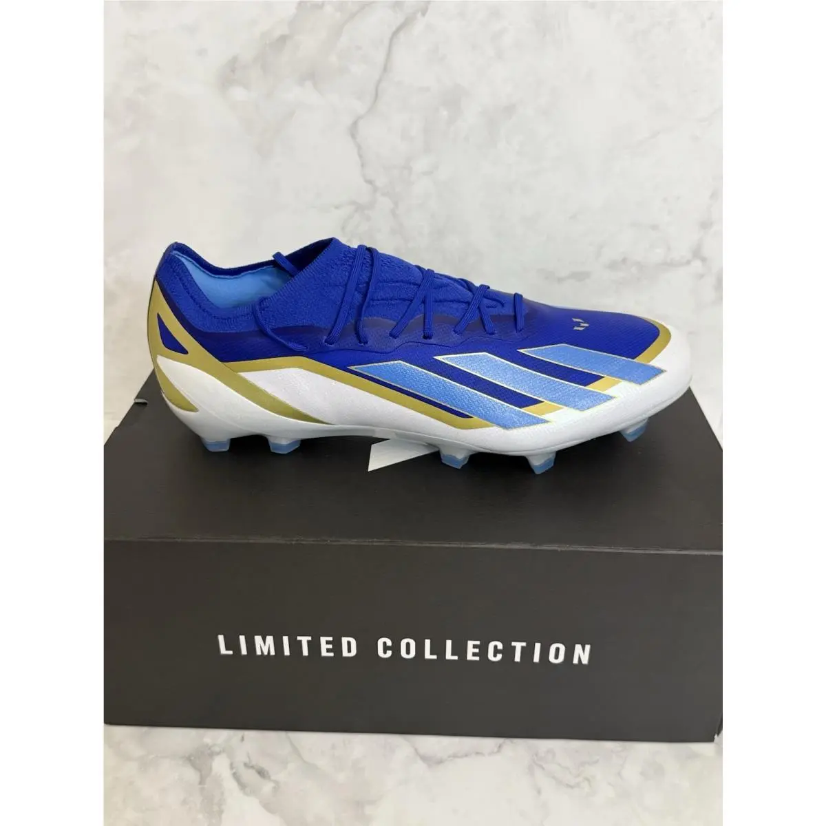 Adidas X Crazyfast Messi Elite FG Soccer Cleats Blue ID0710 Men`s Size 12 US