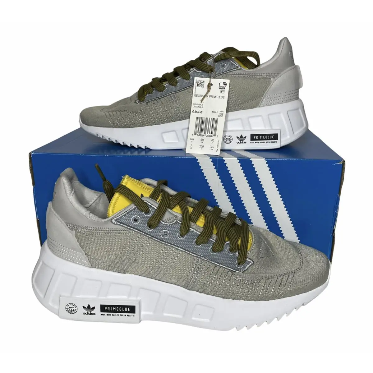 Adidas Women Geodiver Primeblue Grey Sesame Active Shoes Size 8.5 G55758
