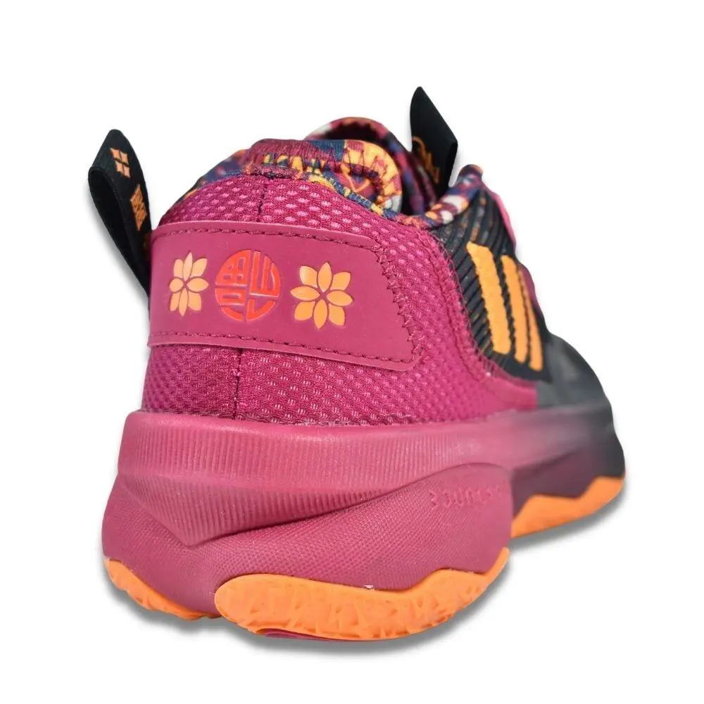 Adidas shoes - Adidas Dame 8 - Dame - GW1816 - Core Black/ Orange/Burgandy (UPC: 195740223984) 2