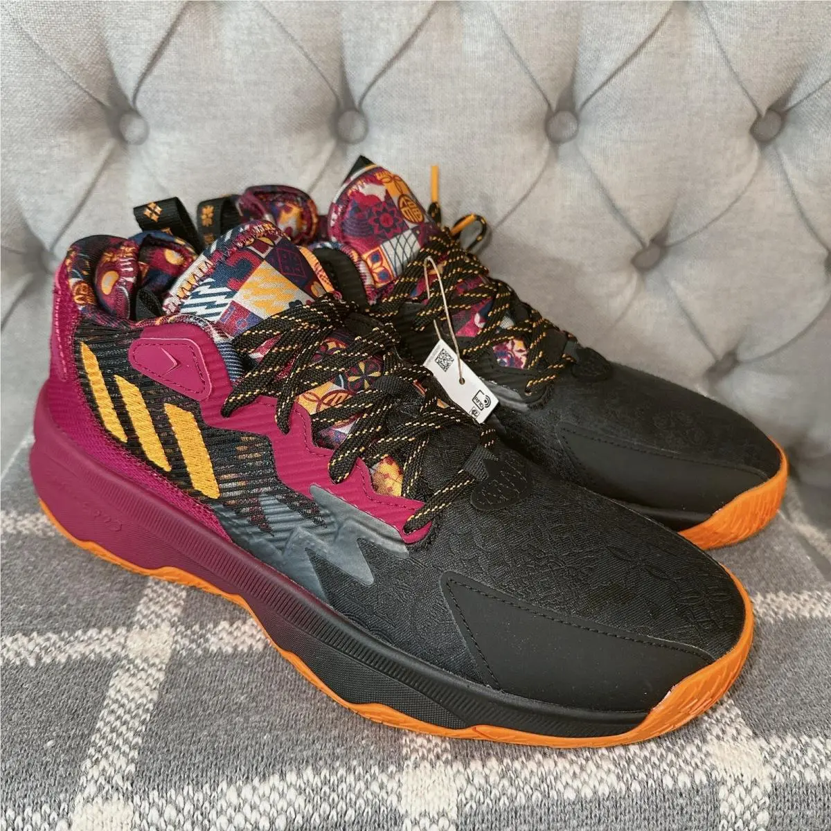 Adidas shoes - adidas Dame 8 - Dame - Gw1816 - Black / Maroon (UPC: 0195740223977) 0
