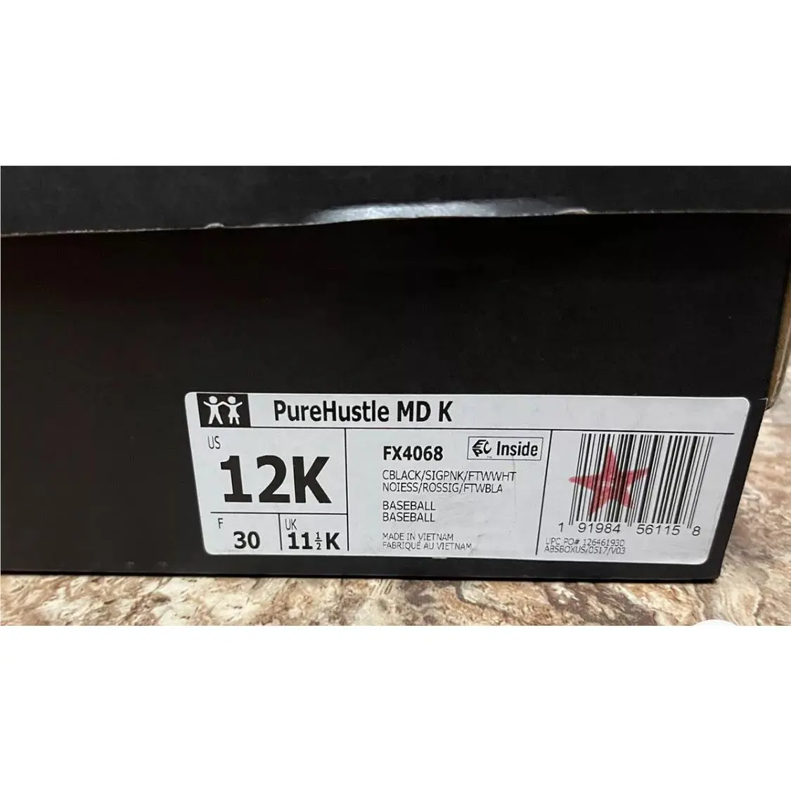 Adidas shoes - Adidas Purehustle Md K - Purehustle - FX4068 - Black/Pink, Main: Black (UPC: 0191984561158) 3
