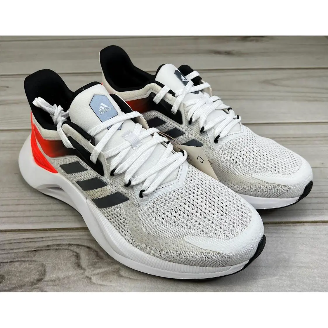 Adidas Men`s Running Alphatorsion 2.0 Shoes White Black Red Size 8 GZ8739