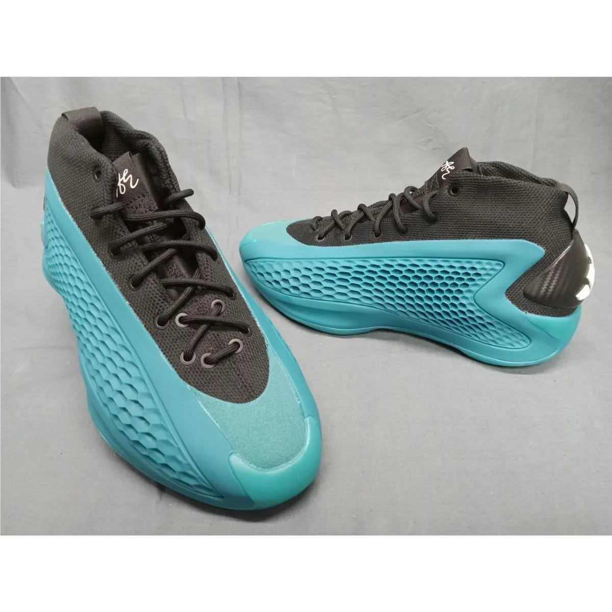 A.E.1 J Sneakers Mesh Turquoise Black Boys Size 6.5 by Adidas