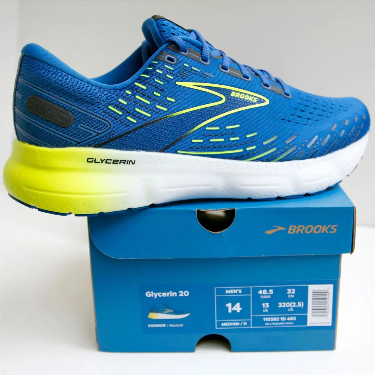Brooks shoes - Brooks Glycerin 20 - Glycerin - 110382 1D 482 - Blue (UPC: 195394159400) 1
