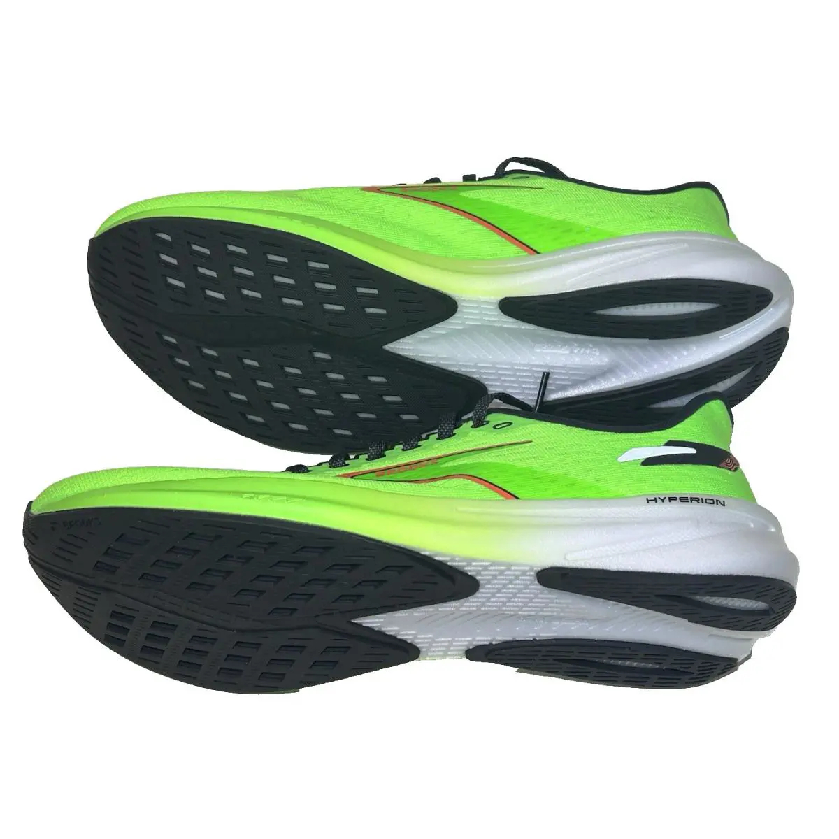 Brooks shoes - Brooks Hyperion - Hyperion - 1104071D308 - Green Gecko/Red Orange/White (UPC: 195394317497) 9