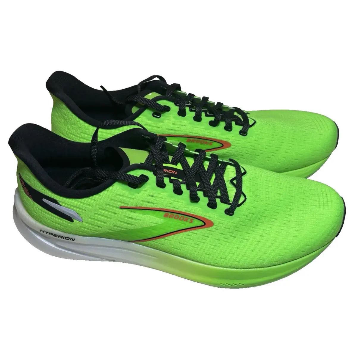 Brooks shoes - Brooks Hyperion - Hyperion - 1104071D308 - Green Gecko/Red Orange/White (UPC: 195394317497) 1