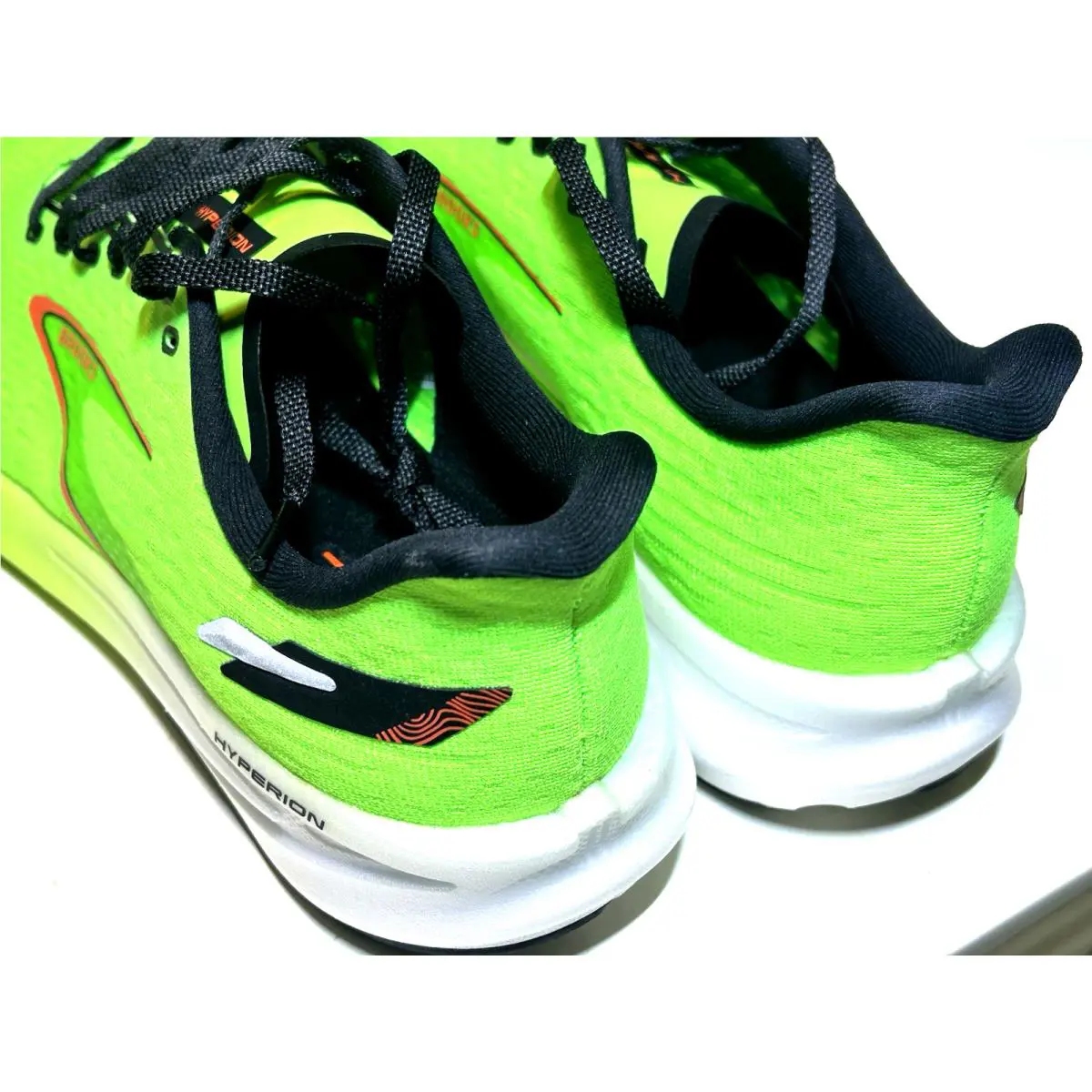 Brooks shoes - Brooks Hyperion - Hyperion - 1104071D308 - Green Gecko/Red Orange/White (UPC: 195394317497) 8