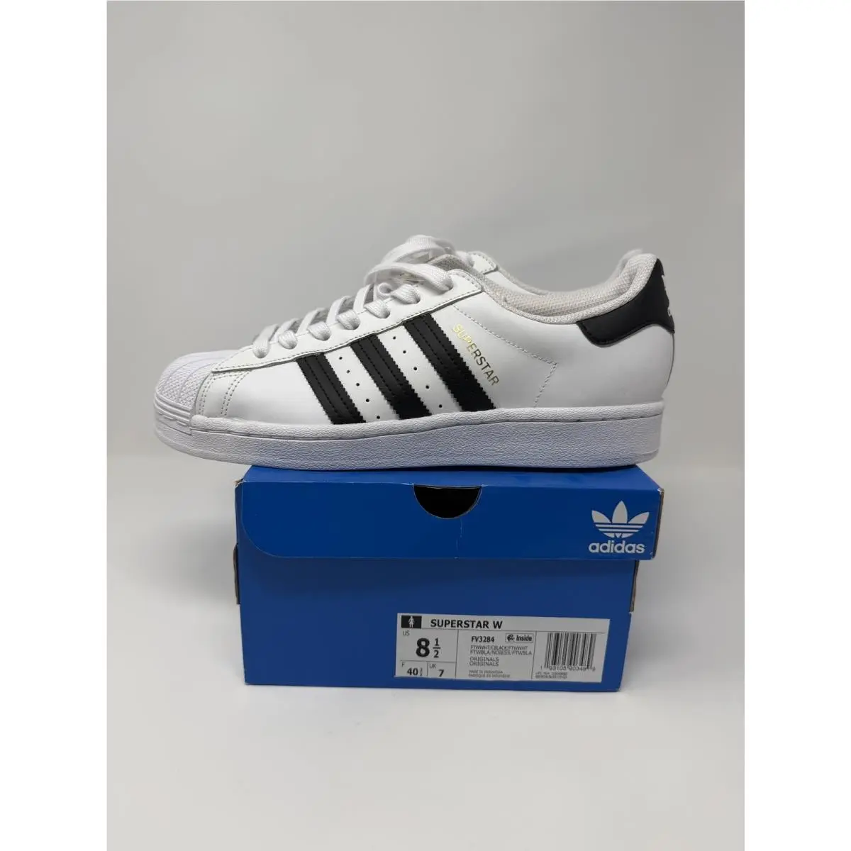 Adidas Superstar W FV3284 White Black Womens Size 8.5 Shell Toe