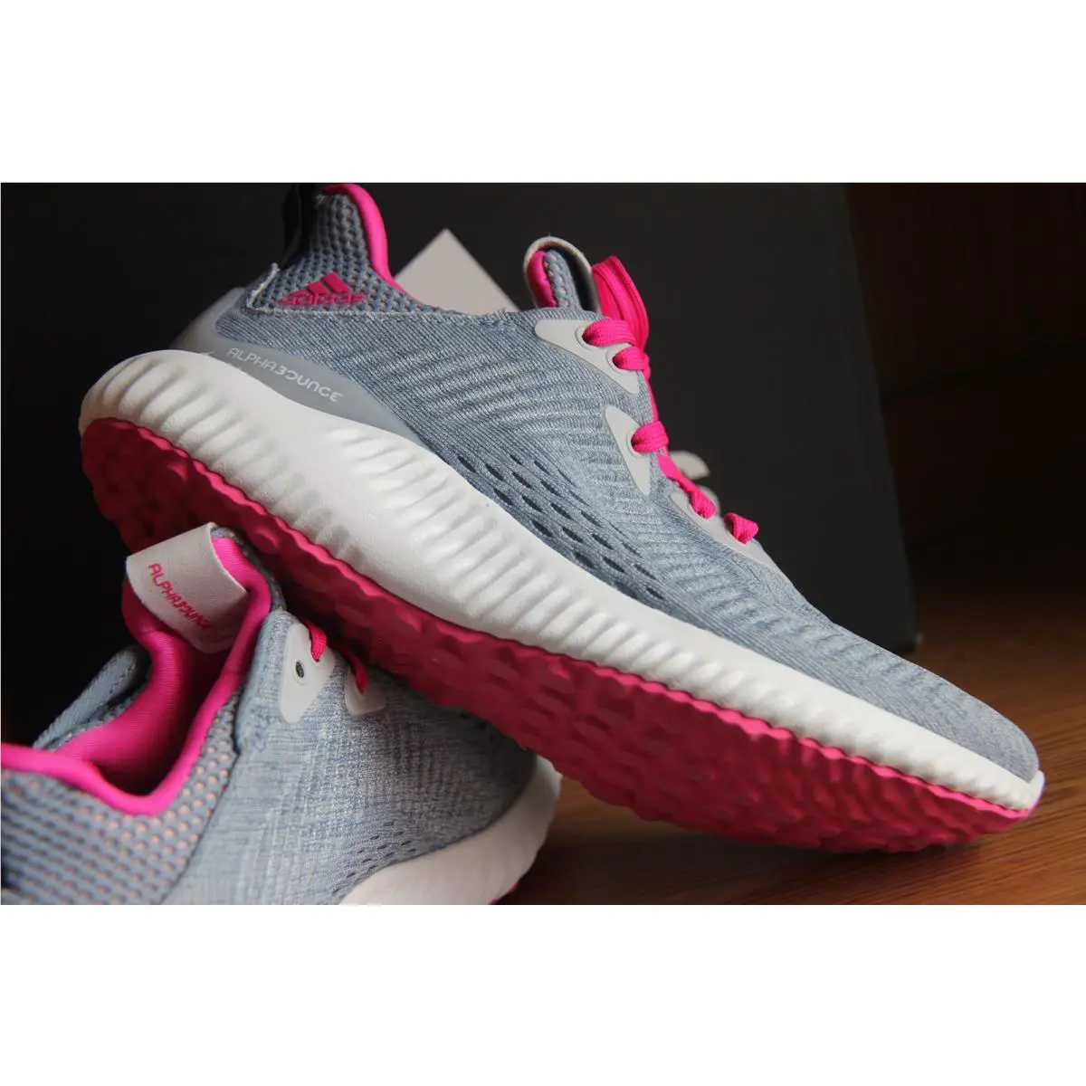 Adidas shoes - adidas Alphabounce Em - Alphabounce - Gray/Pink (UPC: 190308588598) 7