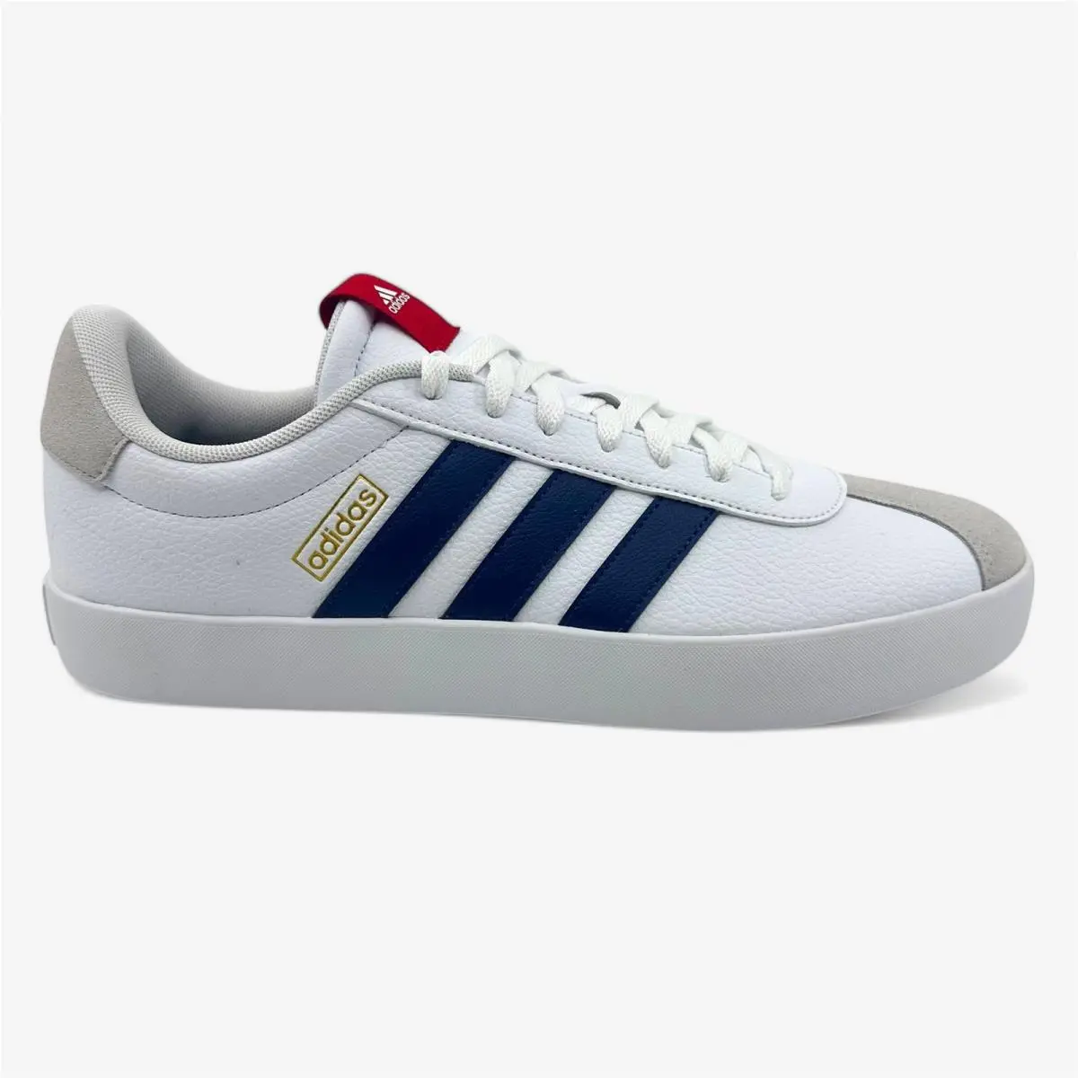 Adidas VL Court 3.0 White Dark Blue Scarlet Mens Size 11.5 Athletic Sneaker
