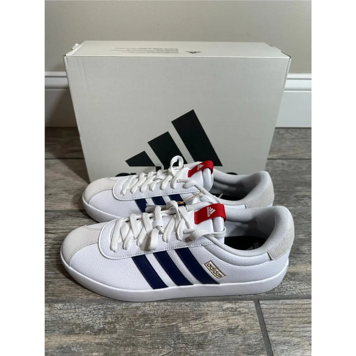 Adidas shoes - adidas Vl Court - Court - ID6287 - White/Dark Blue/Better Scarlet (UPC: 196474616264) 0