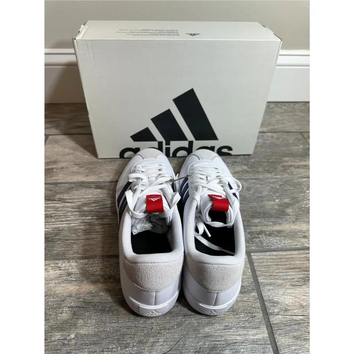 Adidas shoes - adidas Vl Court - Court - ID6287 - White/Dark Blue/Better Scarlet (UPC: 196474616264) 2