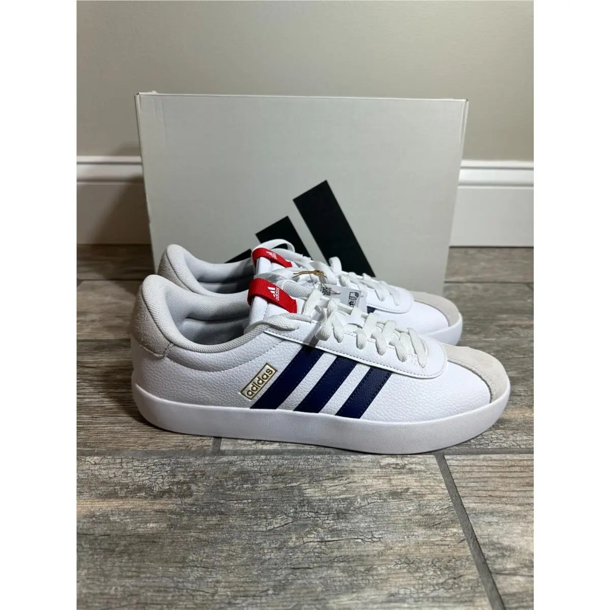 Adidas shoes - adidas Vl Court - Court - ID6287 - White/Dark Blue/Better Scarlet (UPC: 196474616264) 4